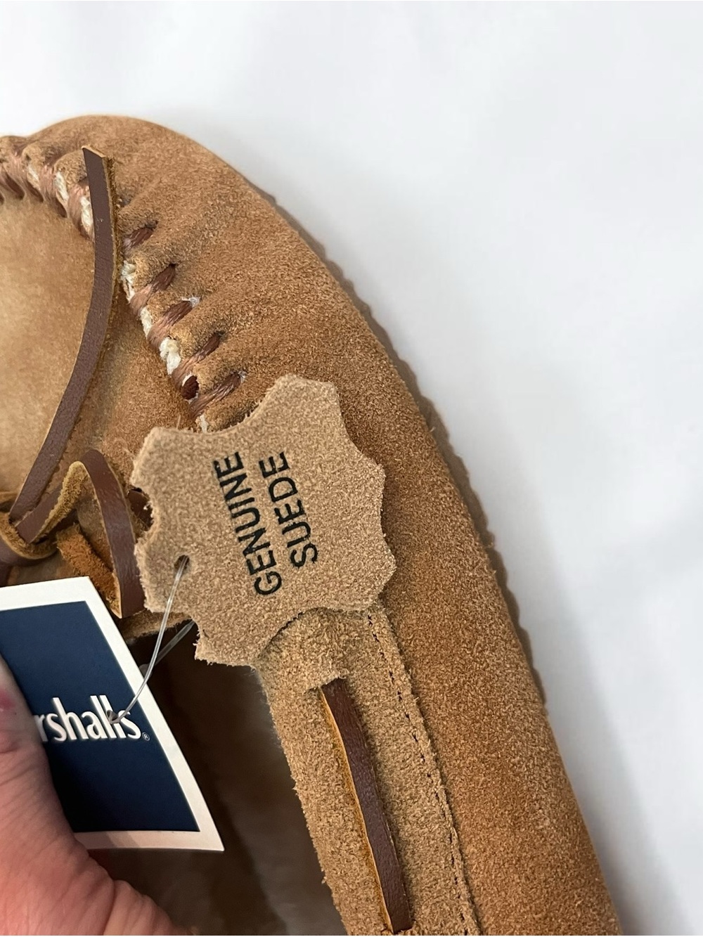 NWT Minnetonka Women's Chestnut Suede Fleece-Lined Moccasin Size 6 - Picture 4 of 7